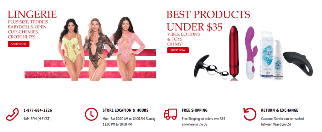Christie's toy box, sex shop